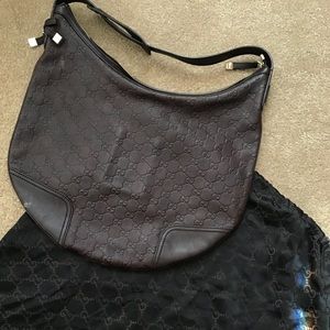 VINTAGE Gucci Shoulder Bag - Leather